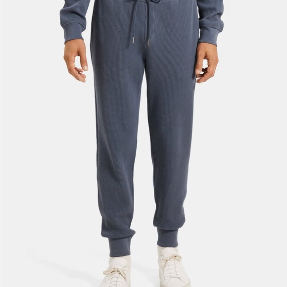🥳HP NWT Men’s Theory Essential Sweatpant in Waffle Knit Cotton - Picture 2 of 12